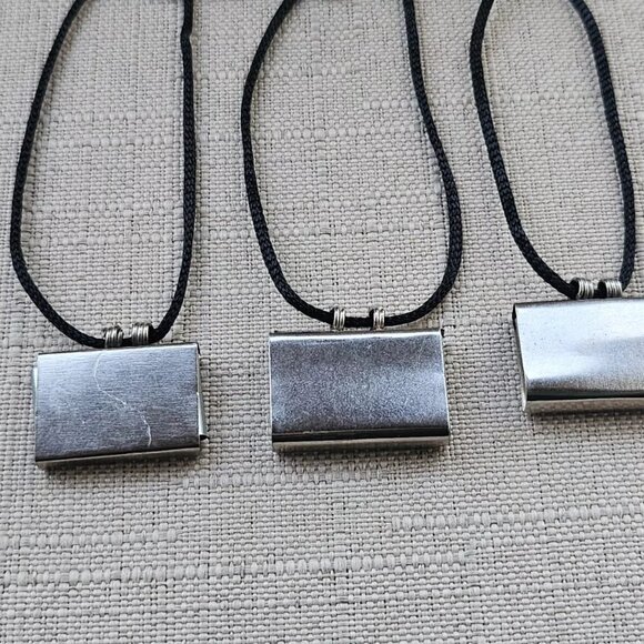 Lot of Taweez Pendant Necklace Fashion Jewelry Silver Tone Tabej Set of 3 Handm - Picture 9 of 9